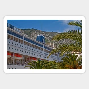 Cruise Ship at Kotor, Montenegro Sticker